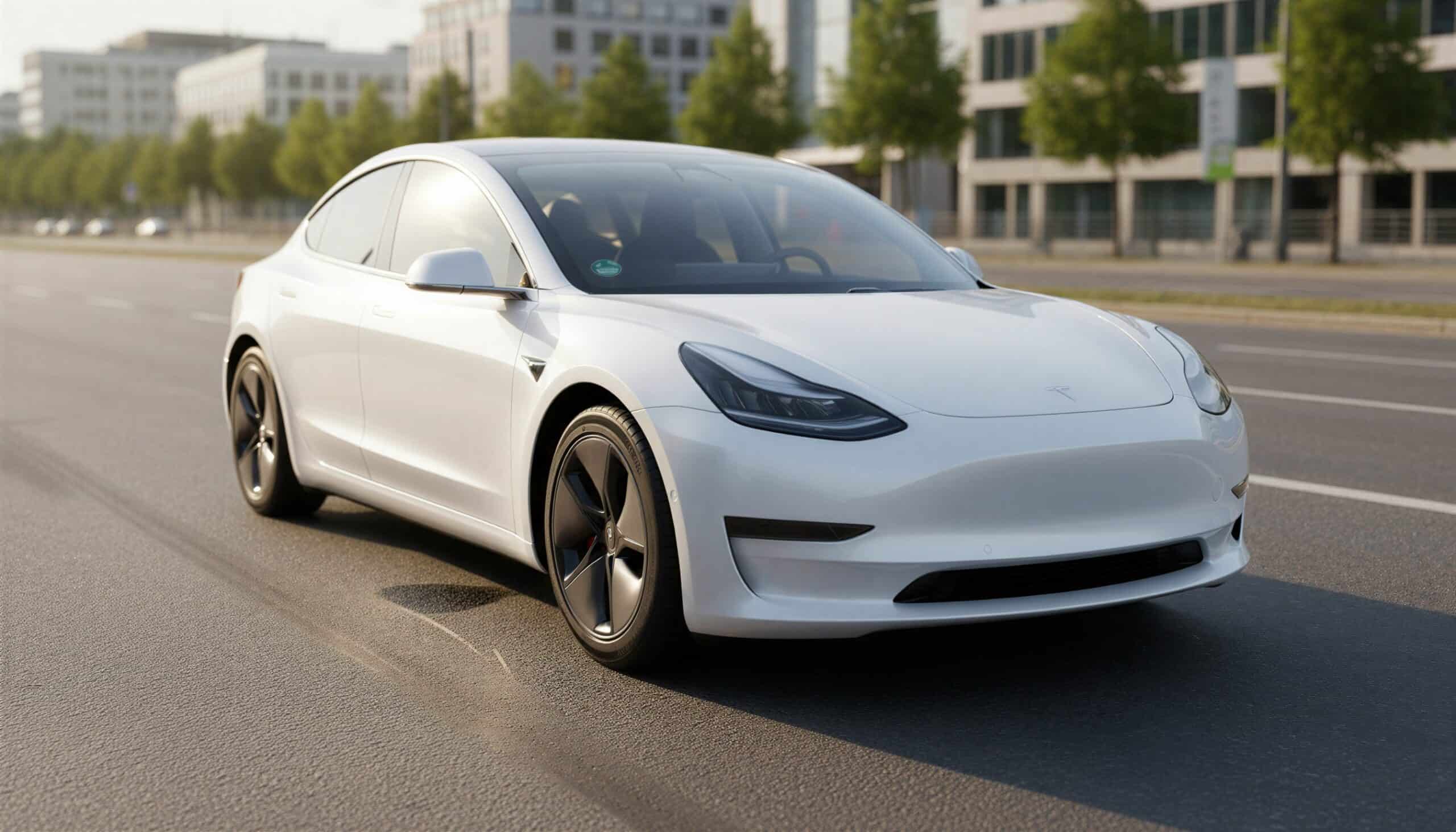 Tesla Model 3 Long Range in Seitenansicht