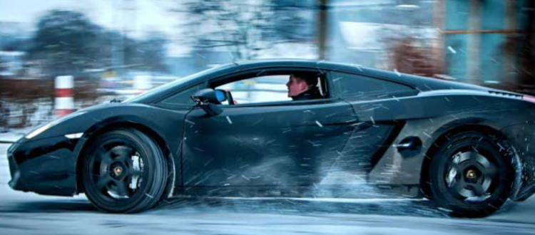 Lamborghini winter drifttraining