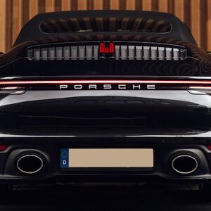 Heckansicht vom Porsche 911 Cabrio in Frankfurt