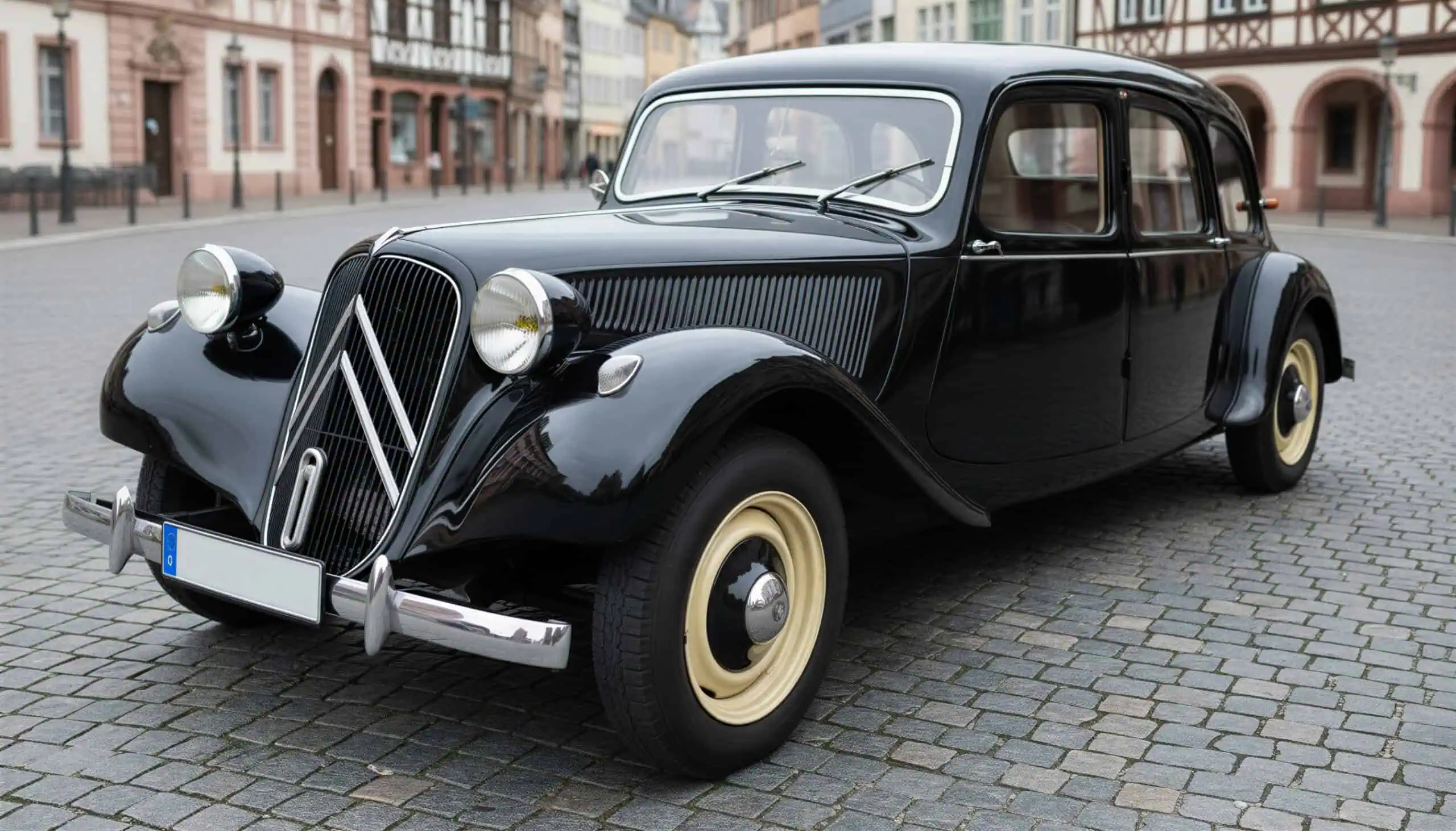 Citroen 11CV Langversion (1954) mieten in Frankfurt hero