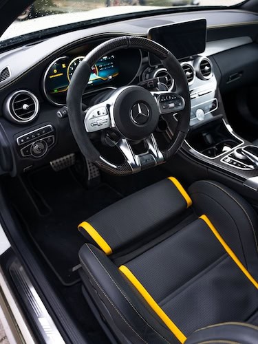 Interior vom Mercedes C63s AMG Cabrio in Hamburg