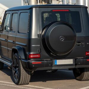 Seitenansicht hinten vom Mercedes G63 AMG in Stuttgart