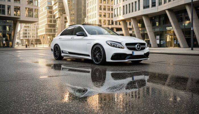 Mercedes C63 AMG mieten in Düsseldorf hero