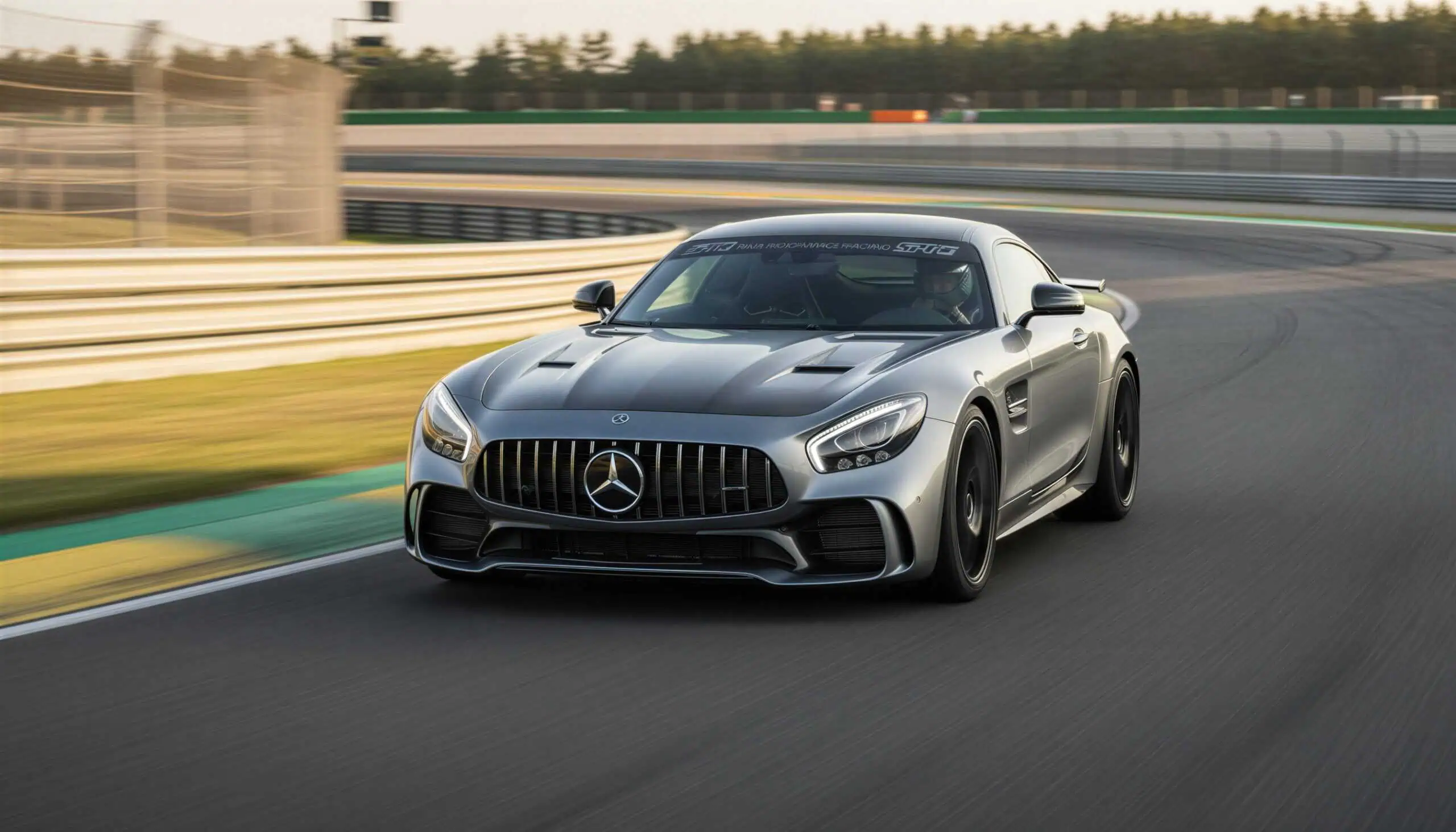 Mercedes AMG GTS auf der Rennstrecke hero