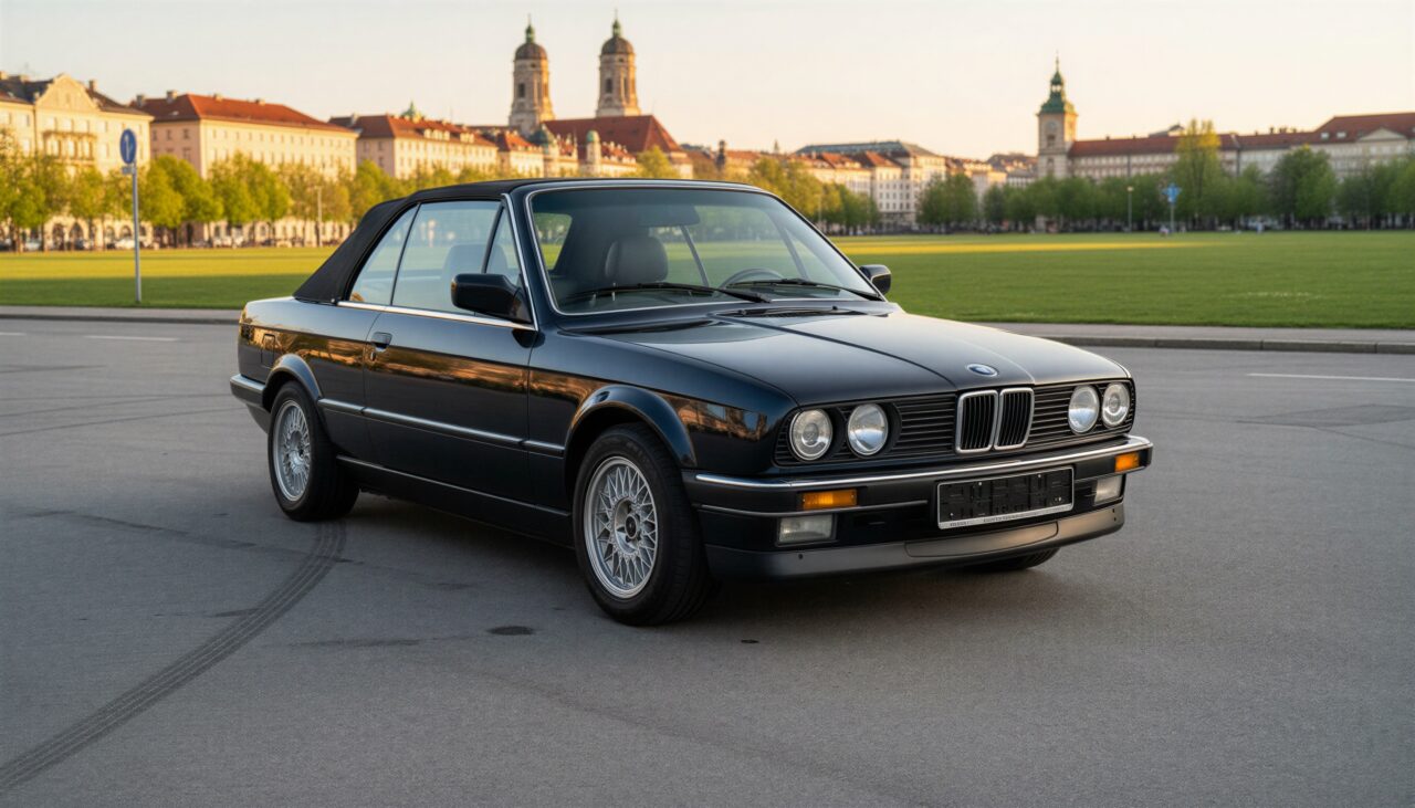 BMW 320i Cabrio Oldtimer mieten in München hero