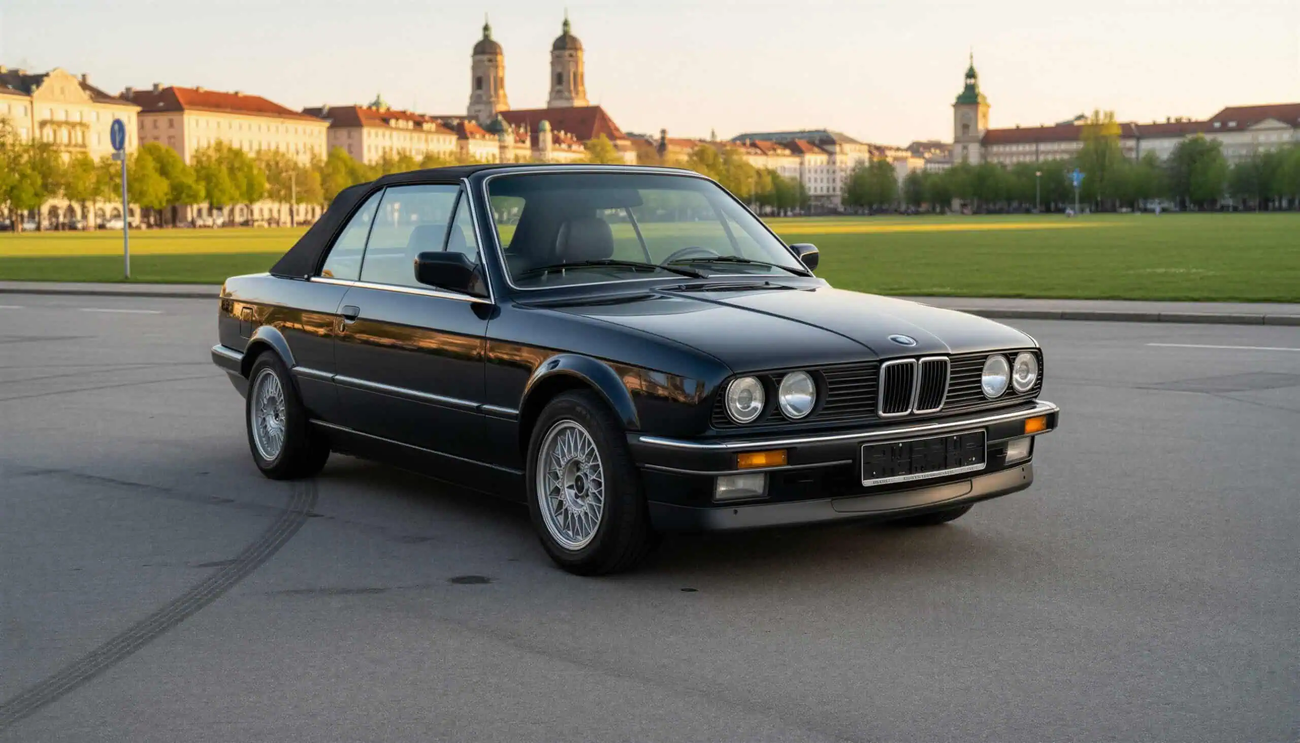 BMW 320i Cabrio Oldtimer mieten in München hero