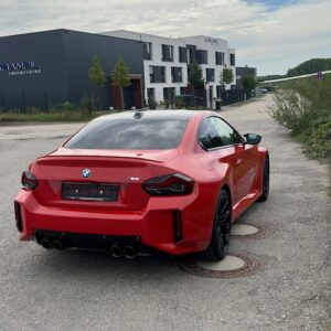 Seitenansicht hinten vom BMW M2 in Stuttgart