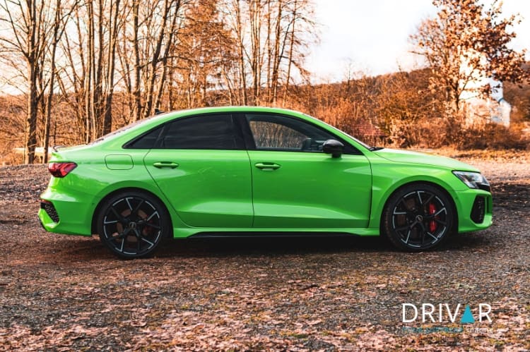 Seitenansicht vom Audi RS3 Limousine in Kassel