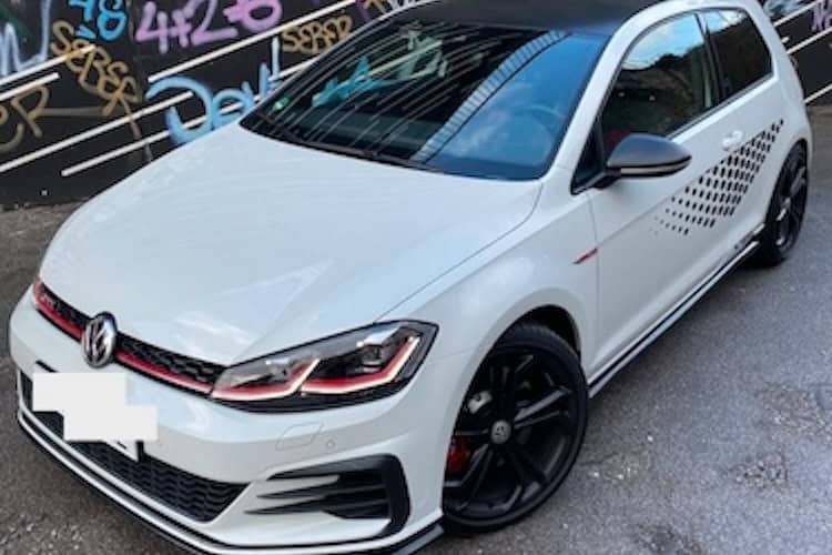 Vorderseite von VW GTI TCR mieten in Dortmund