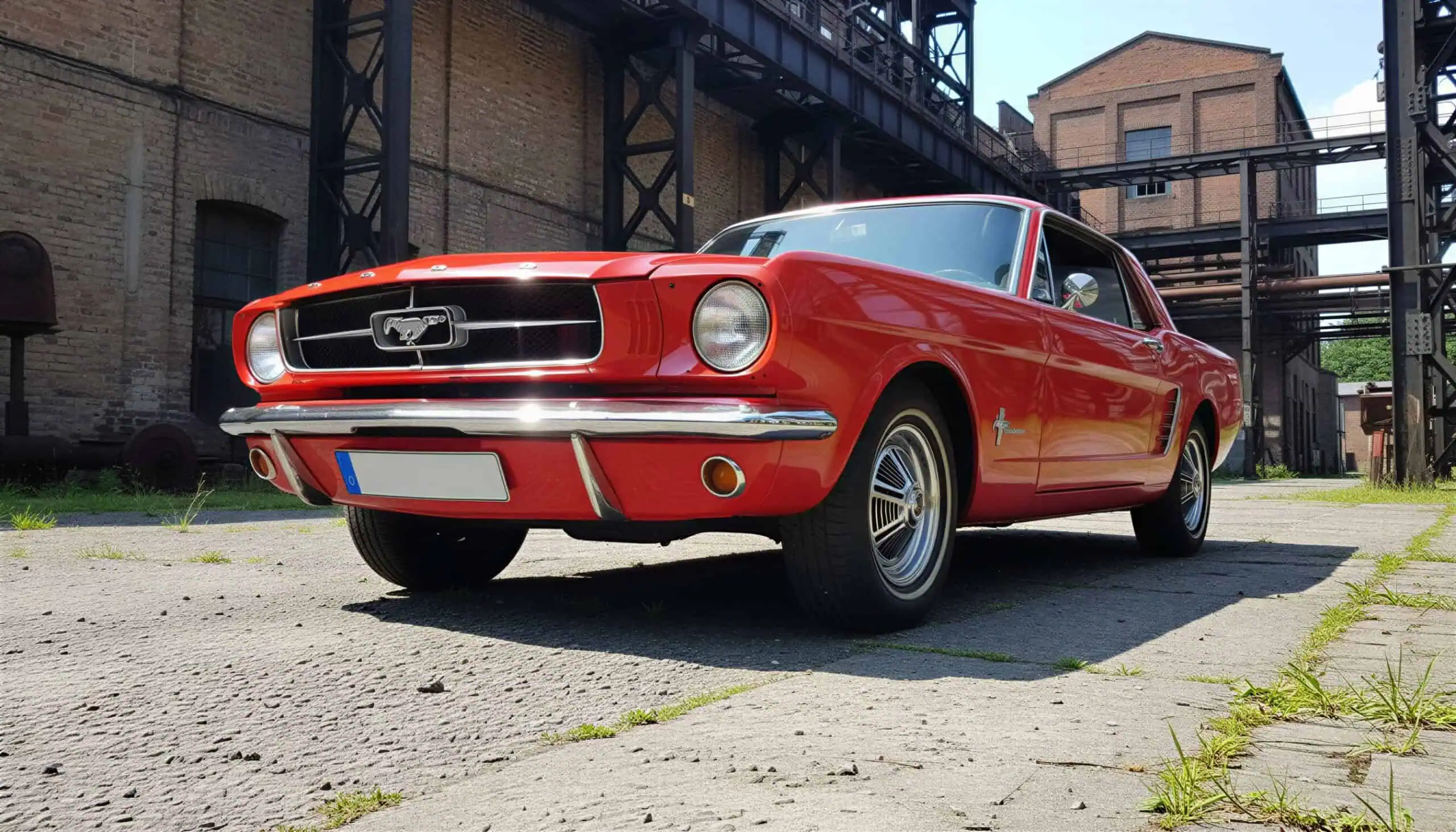 Frontansicht vom Ford Mustang Oldtimer in Essen