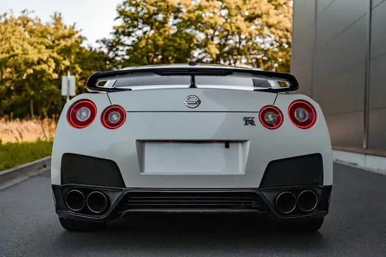 Heckansicht vom Nissan GT-R in Frankfurt