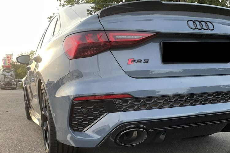 Heckansicht vom Audi RS3 in Frankfurt