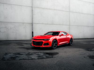 Front von Camaro SS mieten in Stuttgart