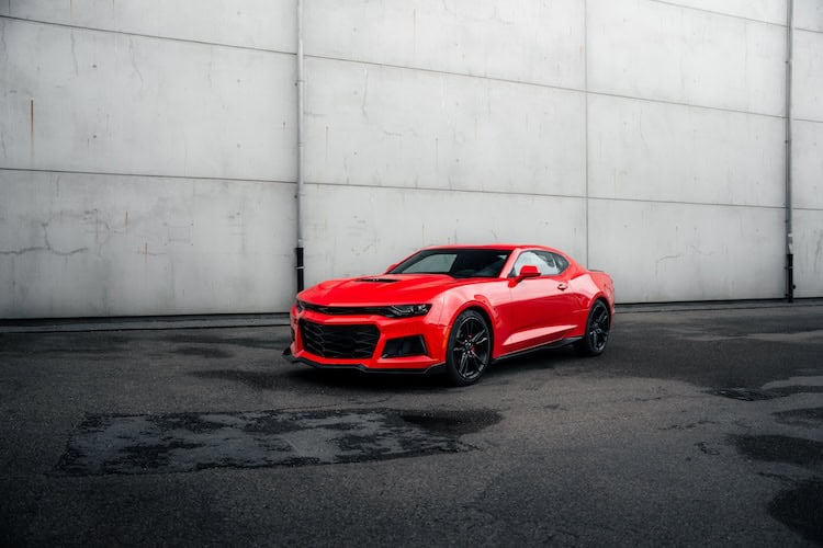 Front von Camaro SS mieten in Stuttgart