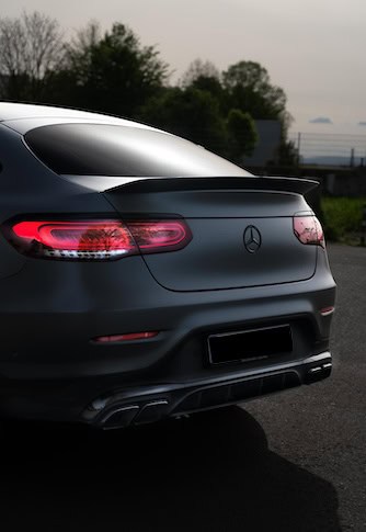 Heckansicht vom Mercedes GLC63 S AMG in Frankfurt
