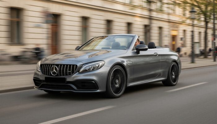 Mercedes-Benz C63S AMG Cabrio mieten in Berlin hero