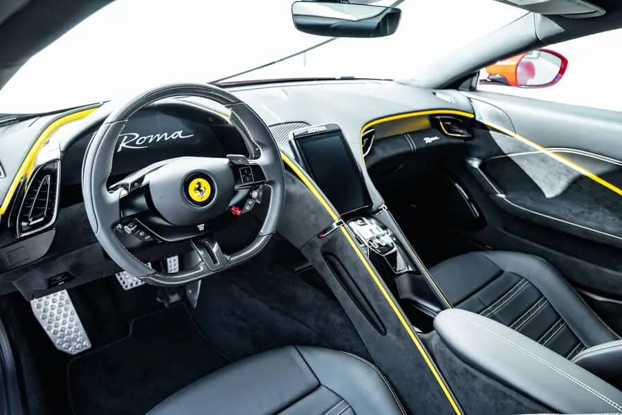 Interieur vom Ferrari Roma in Frankfurt