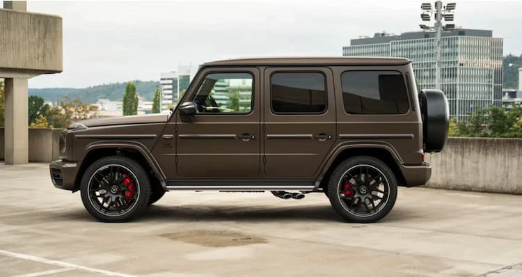 Seitenansicht vom Mercedes G63 AMG in Stuttgart