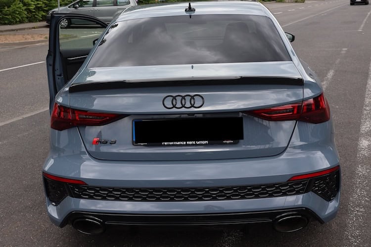 Heckansicht vom Audi RS3 in Frankfurt