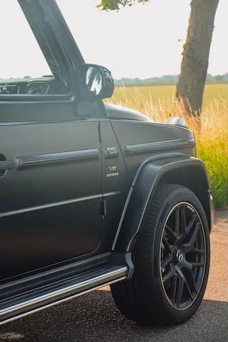 Seitenansicht vom Mercedes G63 AMG in Stuttgart