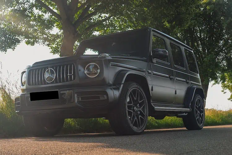 Frontansicht vom Mercedes G63 AMG in Stuttgart