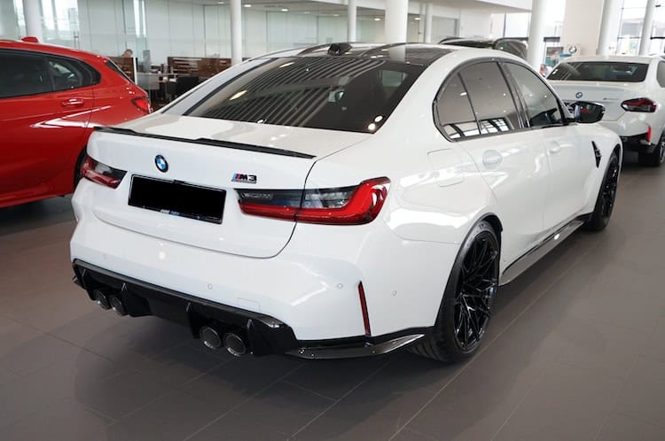 Heckansicht vom BMW M3 Competition in Paderborn