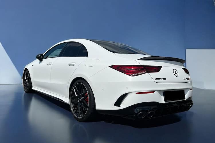 Heckansicht vom Mercedes CLA 45s AMG in Köln