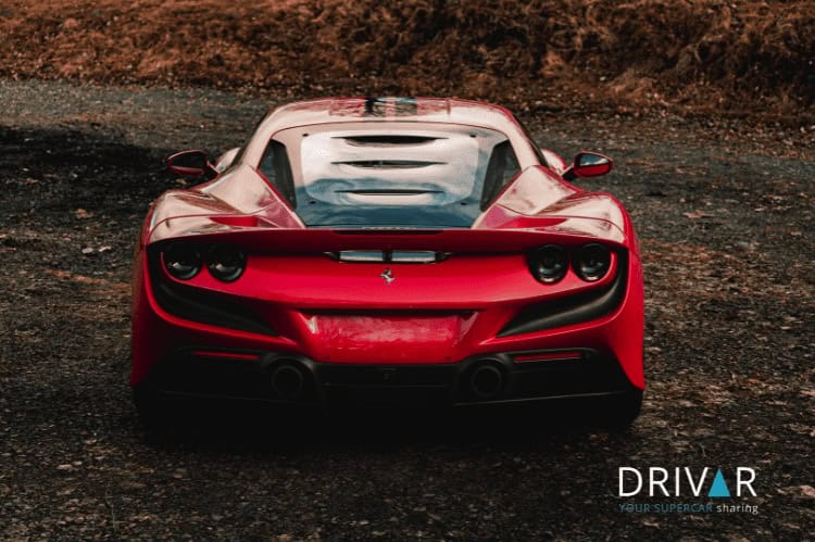 Heckansicht vom Ferrari F8 Tributo