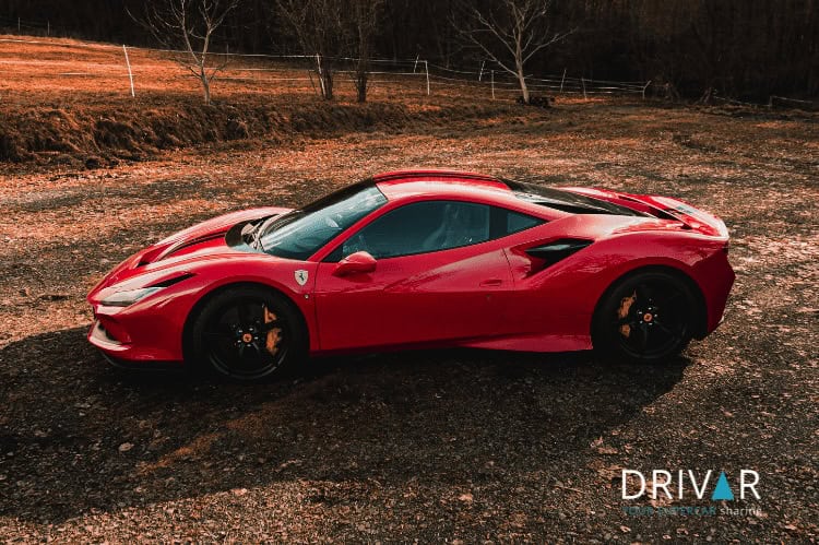 Seitenansicht vom Ferrari F8 Tributo