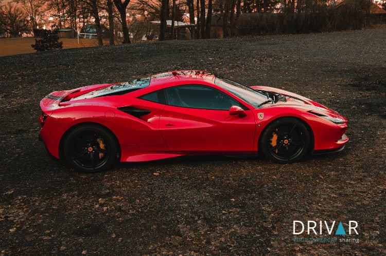 Seitenansicht vom Ferrari F8 Tributo
