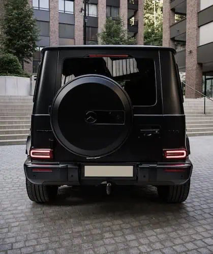 Heckansicht vom Mercedes G63 AMG in Trier