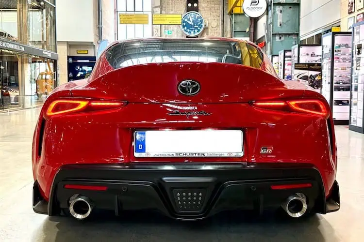 Heckansicht vom Toyota GR Supra Legend in München
