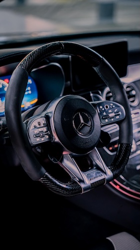 Interior vom Mercedes C63s AMG in Berlin