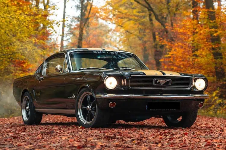 Seitenansicht vom Ford Mustang Fastback Oldtimer in Hamburg