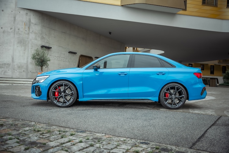 Seitenansicht vom Audi RS3 in Frankfurt