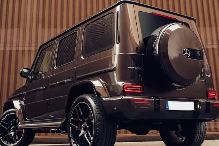 Heckansicht vom Mercedes G63 AMG in Frankfurt