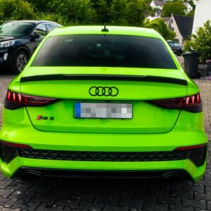 Heckansicht von der Audi RS3 Limousine in Ulm