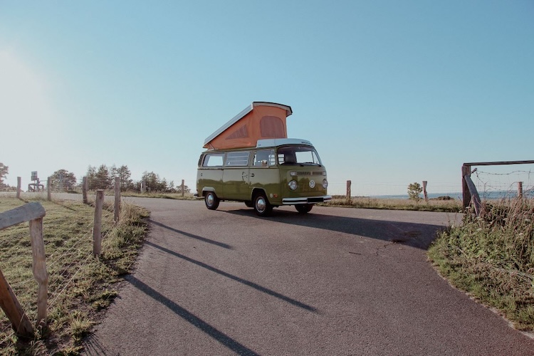 Fahrend vom VW T2b in Flensburg