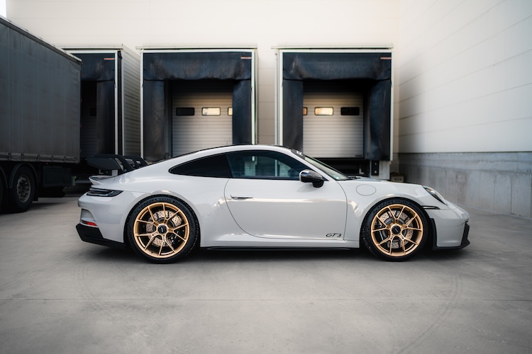 Seitenansicht vom Porsche 911 GT3 in Stuttgart