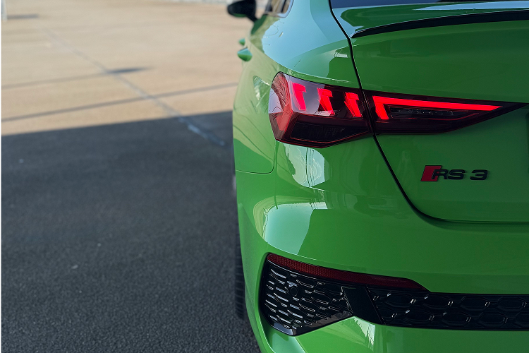 Heckansicht vom Audi RS3 in Ulm
