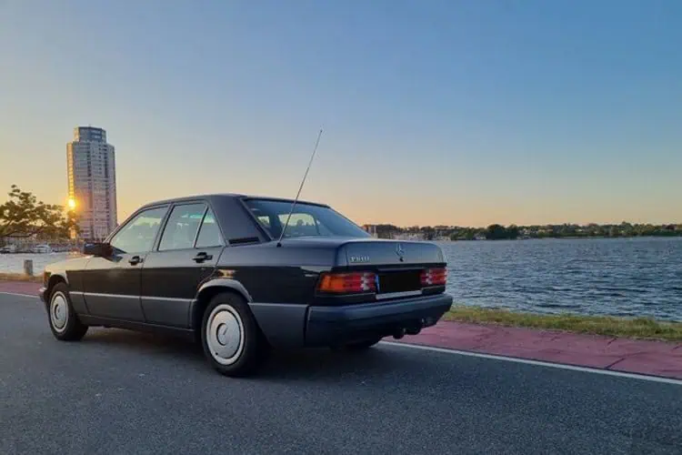 Heckansicht vom Mercedes 190 D W201 in Flensburg