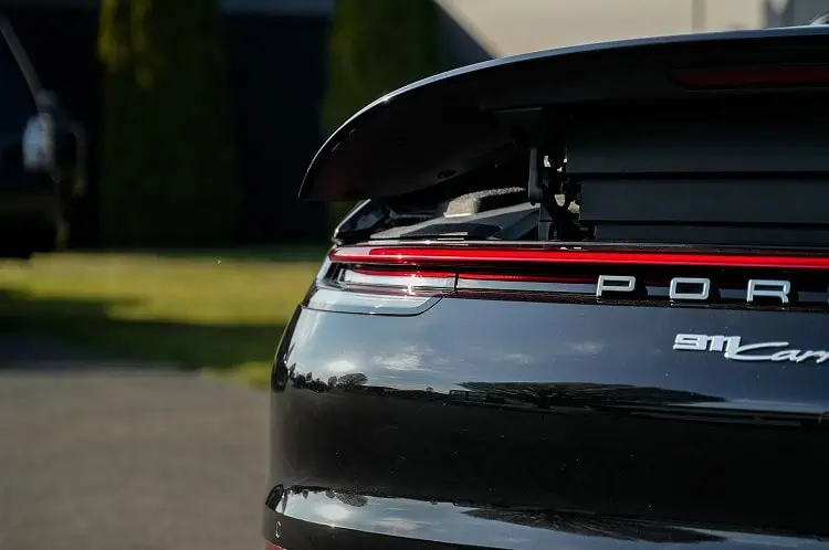 Heck rechts Porsche 992 4S Cabrio in Paderborn