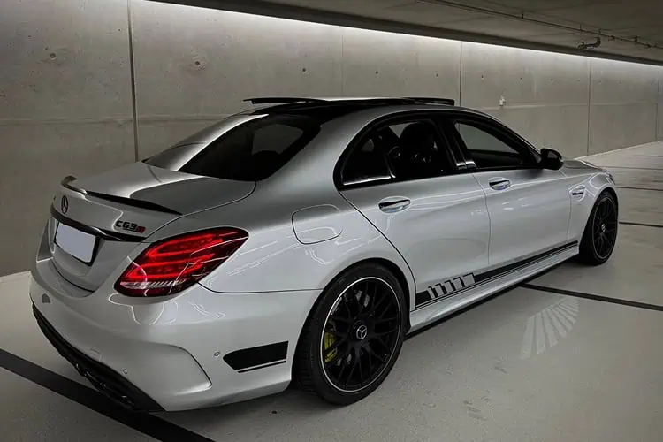 Heckansicht Mercedes C63 AMG in Düsseldorf