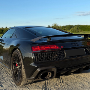 Seitenansicht Audi R8 V10 Performance Coupe in Frankfurt