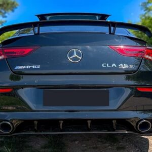Heckansicht Mercedes-AMG CLA 45 S Coupé in Stuttgart