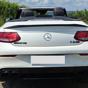 Heckansicht Mercedes-AMG C63 S Cabrio in Stuttgart