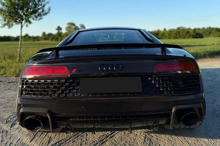 Heckansicht Audi R8 V10 Performance Coupe in Frankfurt