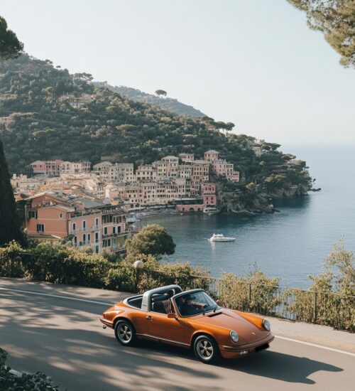 Porsche 911 Targa G-model in Italien unterwegs.