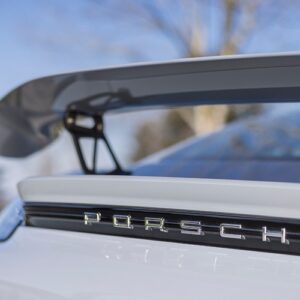 Marke hinten Porsche Cayman GT4 am Bodensee