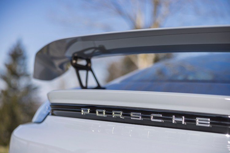 Marke hinten Porsche Cayman GT4 am Bodensee
